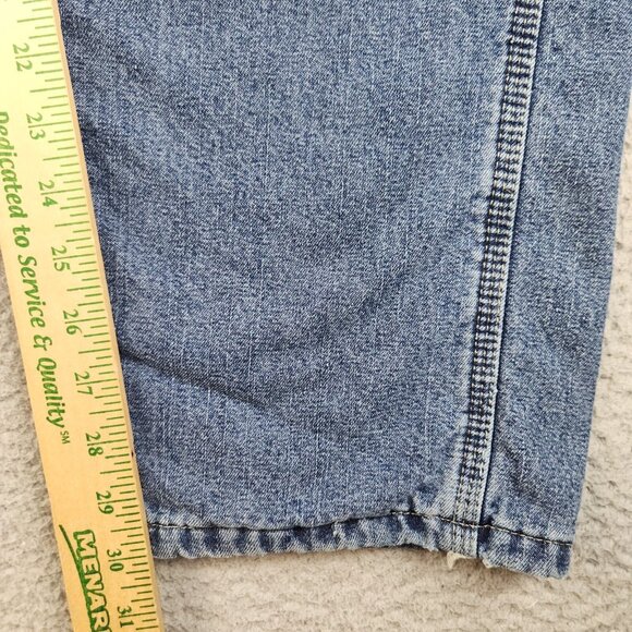 Wrangler Fleece Lined Carpenter Jeans Men's 36x32 Relaxed Blue Denim Workwear - Picture 5 of 14